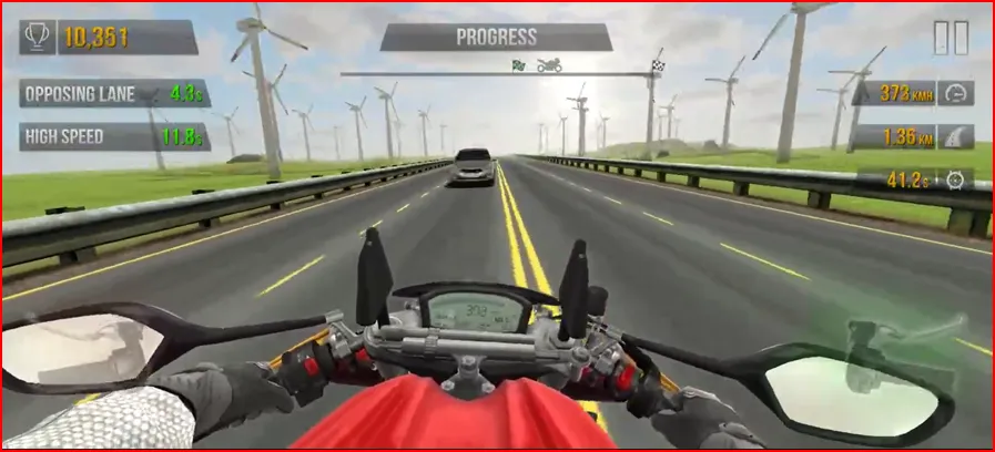 first person camera view traffic rider mod apk